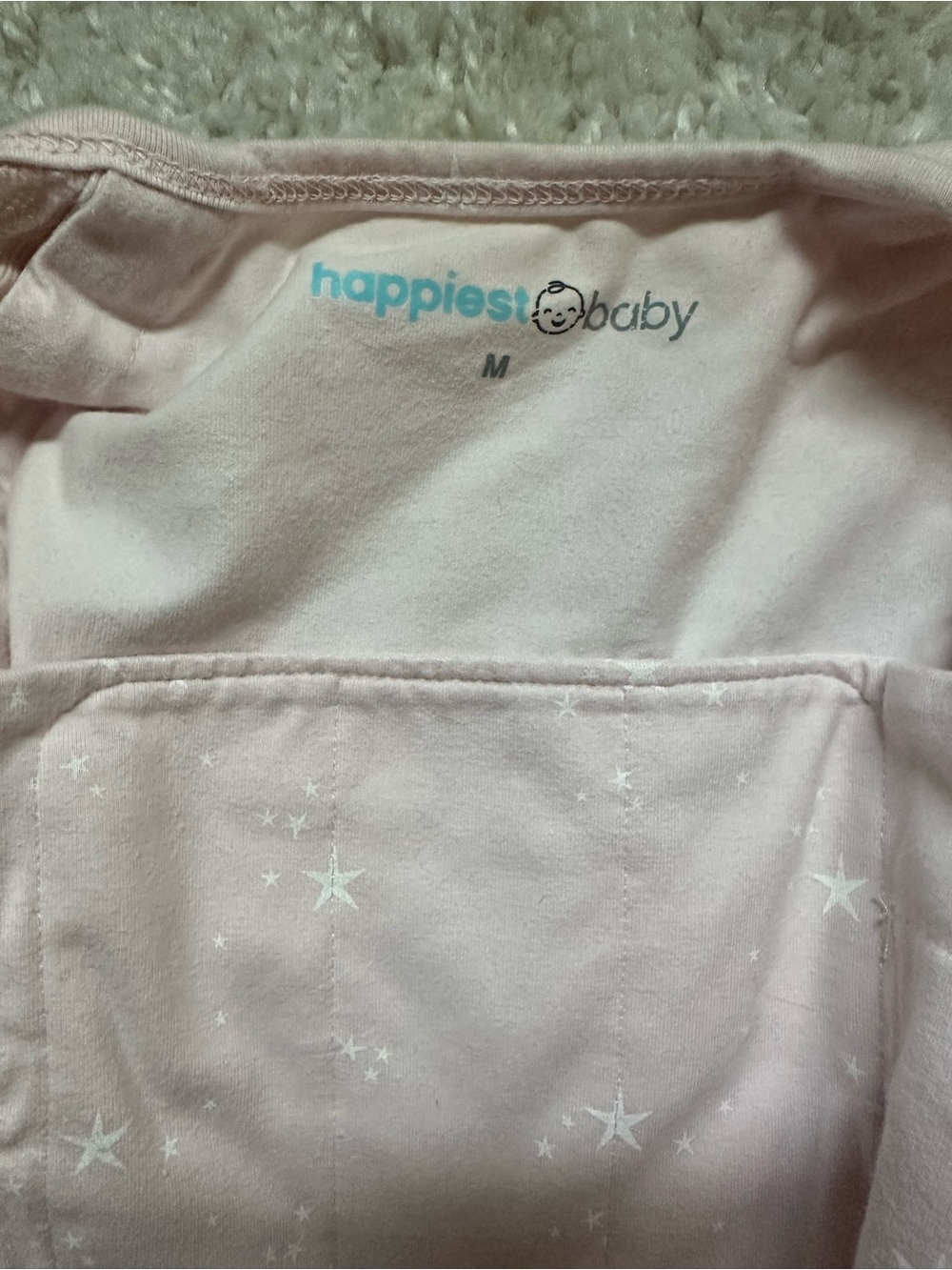 Happiest Baby Pink Star-Print Baby Sleepwear